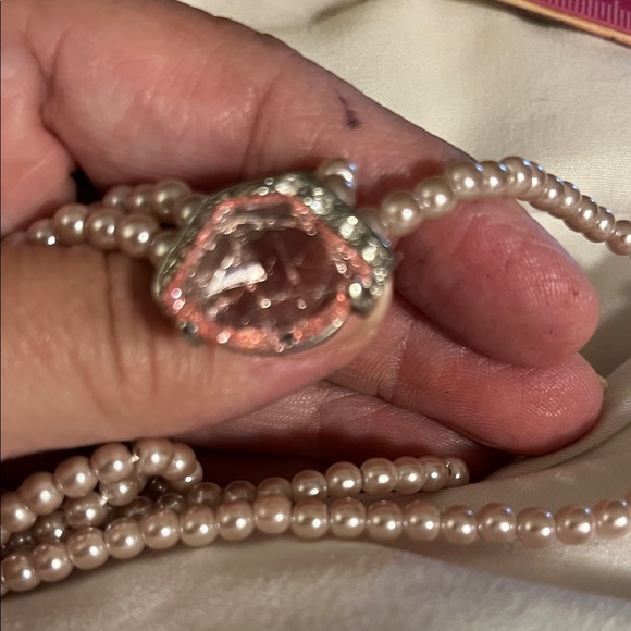 Elegant Pink Gemstone Choker Necklace - Picture 4 of 4